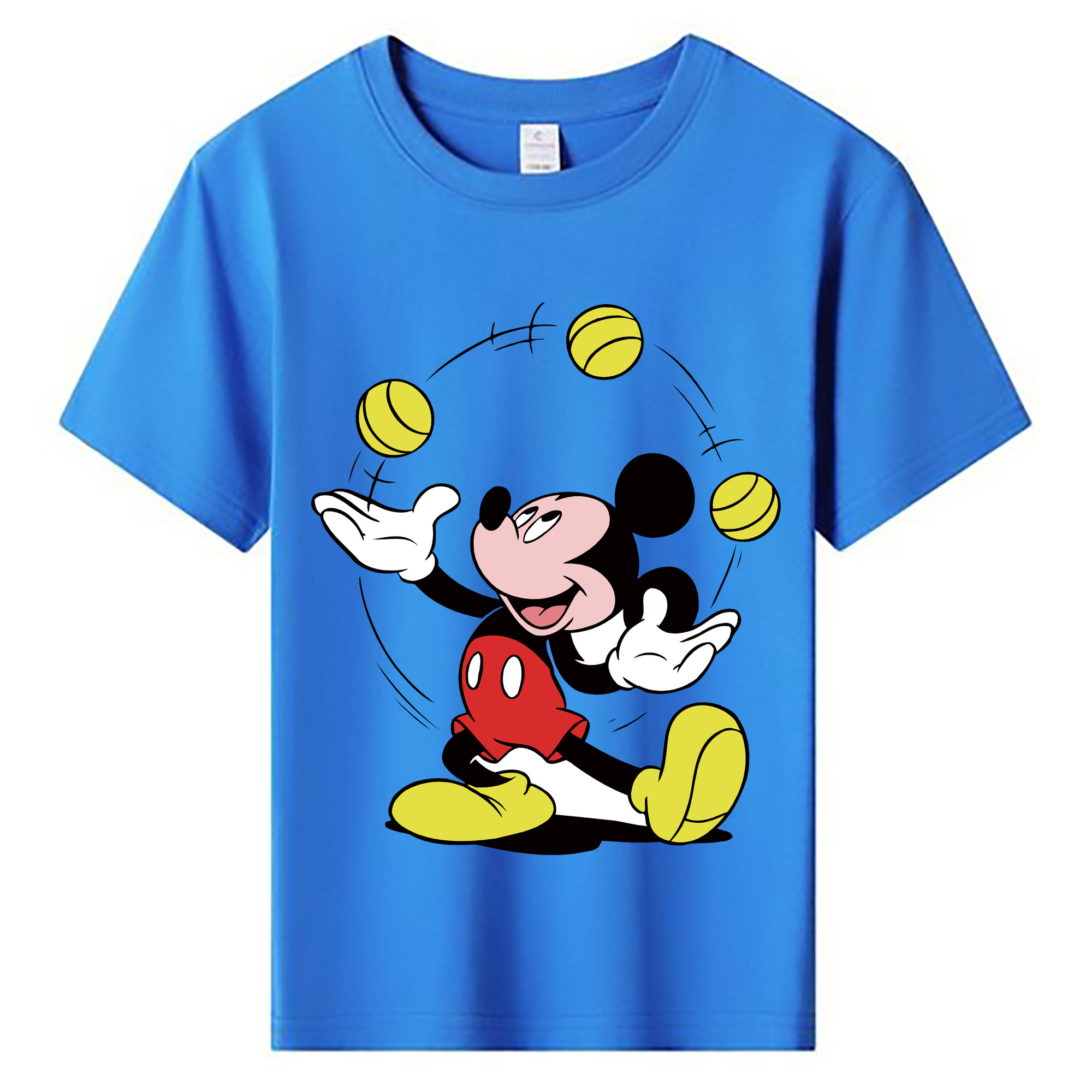 ミッキーマウス Mickey Mouse 綿100％キッズTシャツ（フロントプリント）